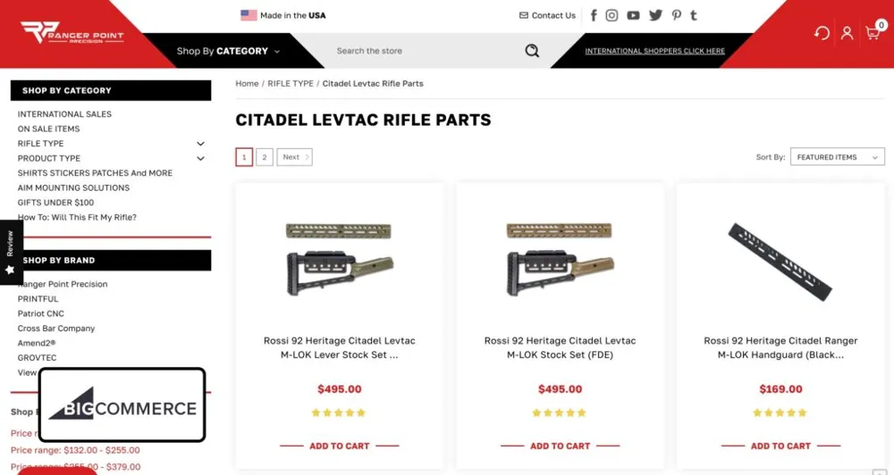 BigCommerce-powered online store
