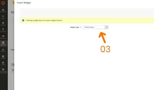 click on an icon that says ‘Insert Widget’