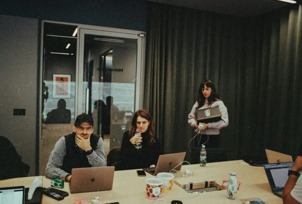 Team Collaborating in a Meeting Room