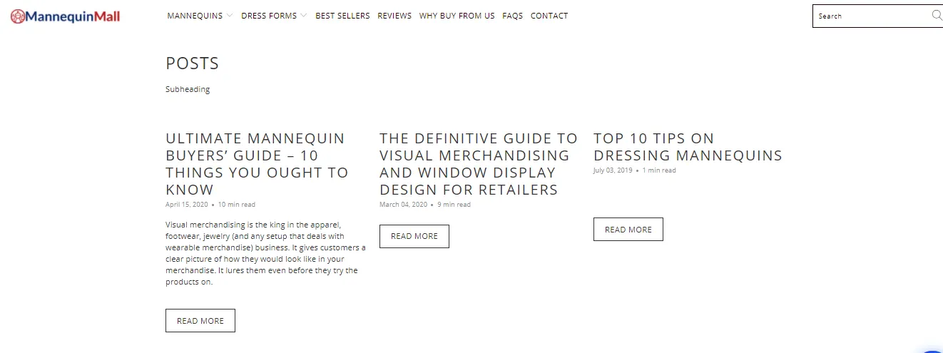 Mannequin Mall blogs
