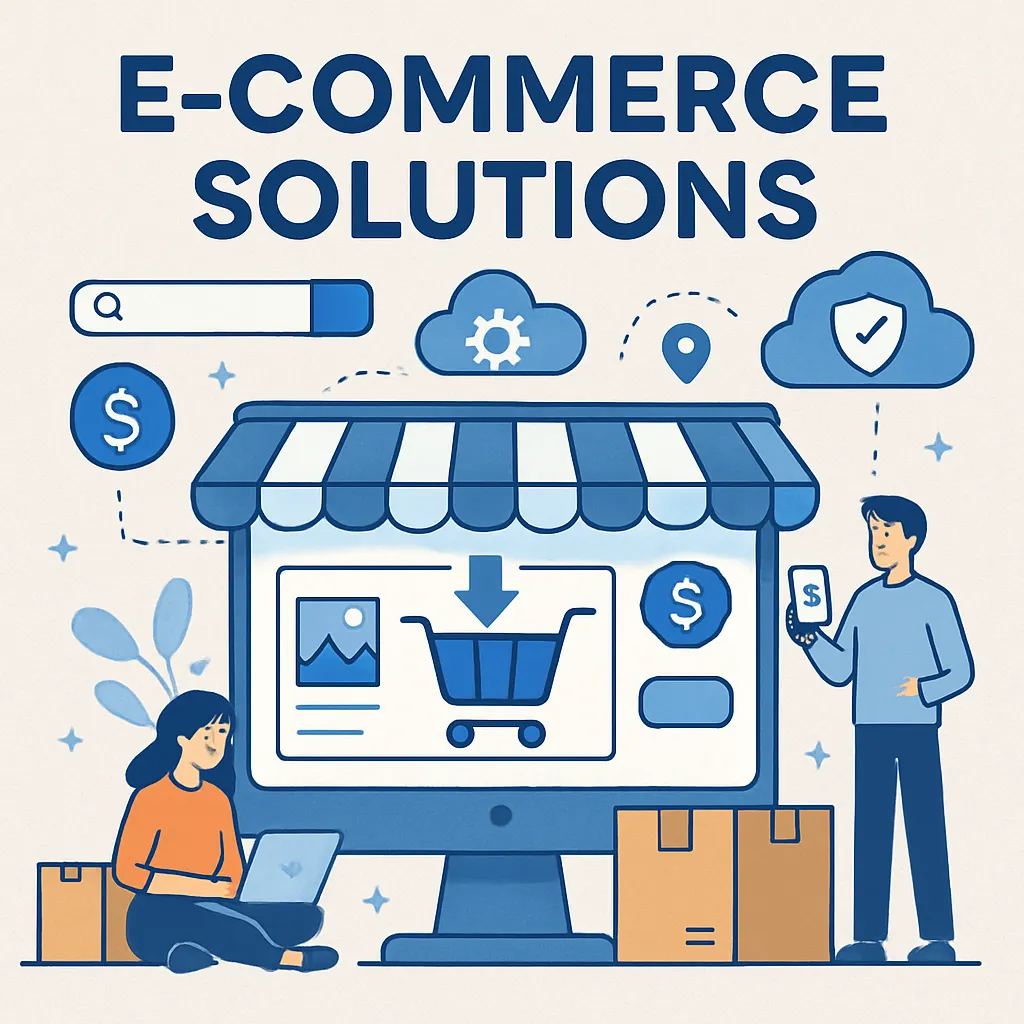 eCommerce solutions illustration