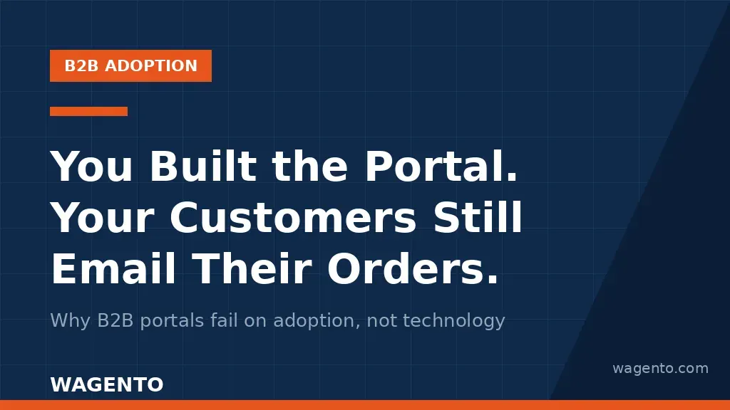 You Built the Portal. Your Customers Still Email Their Orders. 